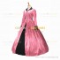 Retro Victorian Classic Turtle Neck Stage Pink Long Dress Ball Gown