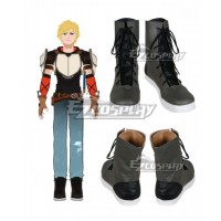 RWBY Beacon Academy Team JNPR Jaune Arc Grey Cosplay Shoes