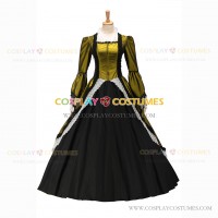 Victorian Punk Lolita Pagoda Sleeves Ball Gown Yellow Dress