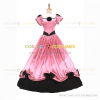 Civil War Southern Belle Lolita Victorian Theater Pink Long Ball Gown Dress