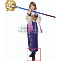 Final Fantasy X FF10 Yuna Black Shoes Cosplay Boots