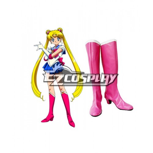 Sailor Moon Tsukino Usagi Pink Cosplay Boots