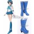 Sailor Moon Mizuno Ami Sailor Mercury Blue Shoes Cosplay Boots