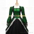 Victorian Punk Lolita Pagoda Sleeves Ball Gown Dark Green Dress