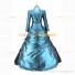 Gothic Victorian Marie Antoinette Theater Layered Evening Gown Blue Dress