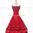 Romantic Southern Belle Marie Antoinette Theater Steampunk Ball Gown Red Dress