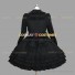 Gothic Lolita Dress Punk Tiered Turndown Lolita Masquerade Clothing Black