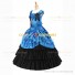 Vintage Gothic Lolita Victorian 18th Century Light Blue Ruffles Evening Ball Gown Dress