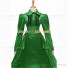 Victorian Gothic Lolita Reenactment Rococo Southern Belle Green Ball Gown Dress