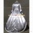 Marie Antoinette Royal Queen Renaissance Dress Evening Gown Prom Silver