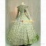 Renaissance Faire Victorian Style Adult Floral Fancy Dress Evening Gown Green