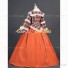 Civil War Style Reenactment Theater Clothing Tartan Ball Gown Lolita Dress Costume Orange