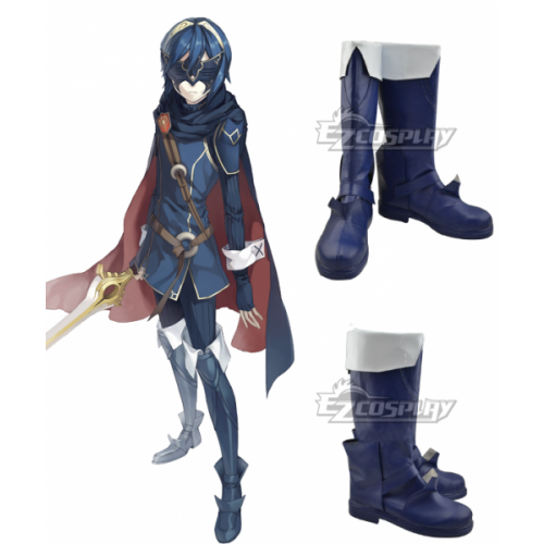 Fire Emblem Awakening Marth Lucina Dark Blue Shoes Cosplay Boots