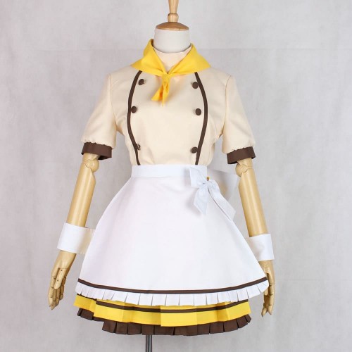 Love Live Rin Hoshizora COCOS Maid Cosplay Costume