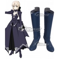 Fate Stay Night Artoria Pendragon Saber Lily Alter Deep Blue Shoes Cosplay Boots