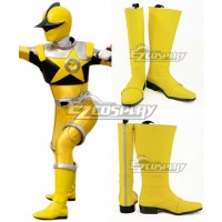 Uchuu Sentai Kyuranger Kajiki Yellow Spada Yellow Shoes Cosplay Boots