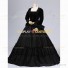 Civil War Victorian Velvet Gown Period Theatrical Formal Dress Black