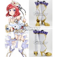 Lovelive! Nishikino Maki White Shoes Cosplay Boots