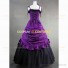 Sleeveless Southern Belle Old West Saloon Girl Ball Gown Dress Purple