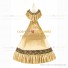 Civil War Victorian Rococo Lolita Armelloses Kleid Evening Gown Light Yellow Dress