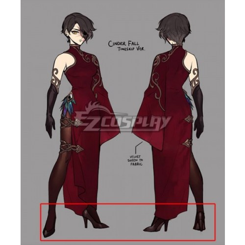 RWBY Volume 4 Cinder Fall Black Cosplay Shoes