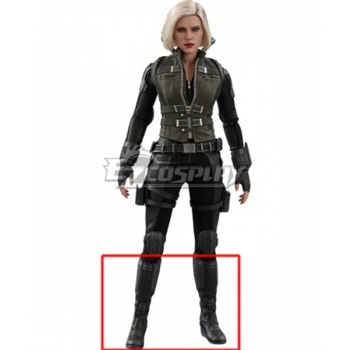 Marvel Avengers 3: Infinity War Black Widow Natasha Romanoff Black Shoes Cosplay Boots