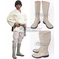 Star Wars Luke Skywalker White Shoes Cosplay Boots