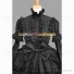 Gothic Lolita Dress Black Punk Lolita Ruffle Bows Lace Dress