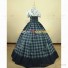 Victorian Style Formal Plaid Ball Gown Reenactment Stage Costume Lolita Dress