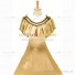 Civil War Victorian Rococo Lolita Armelloses Kleid Evening Gown Light Yellow Dress