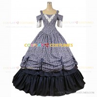 Alice in Wonderland Country Lolita Floral Dress Ball Gown Navy Blue