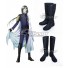 Touken Ranbu Online Nikkari Aoe Black Shoes Cosplay Boots