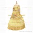 Classic Victorian Steampunk Ruffles Herrlich Light Yellow Ball Gown Dress