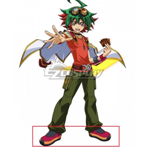 Yu-Gi-Oh! Yugioh ARC-V Yuya Sakaki Red Cosplay Shoes