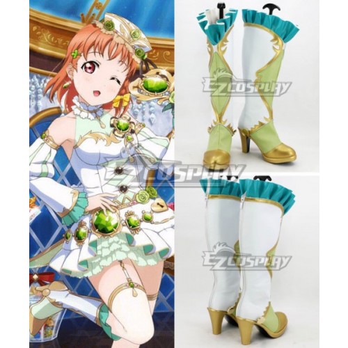 Love Live! Kousaka Honoka Shoes Green Cosplay Boots