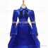 Victorian Gothic Lolita Reenactment Rococo Southern Belle Blue Ball Gown Dress