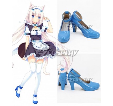 Nekopara Vanilla Blue Cosplay Shoes