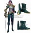 League of Legends LOL Fiora the Grand Duelist Cyan Shoes Cosplay Boots