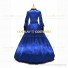 Marie Antoinette Renaissance Period Reenactment Blue Lace Dress Ball Gown