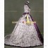 Historical Victorian Style Country Lolita Floral Gown Dress Purple