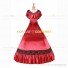 Civil War Victorian Rococo Lolita Armelloses Kleid Evening Gown Red Dress