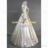 Victorian Style Brocaded Party Ball Gown Fancy Dress Light Golden