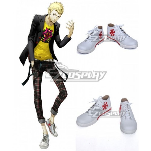 Persona 5 Ryuji Sakamoto White Cosplay Shoes