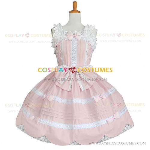 Off Shoulder Sweet Lolita Dress Princess Fairytale Dress Pink