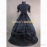 Black Renaissance Faire Court Regal Queen Gothic Punk Reenactment Clothing Dress