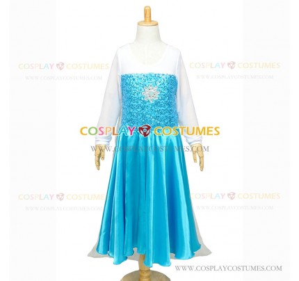 Frozen Cosplay Princess Elsa Blue Dress for Children