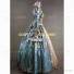 Victorian Style Brocaded Party Ball Gown Fancy Dress Blue