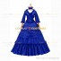 Medieval Renaissance Lolita Princess Ruffled Royal Blue Ball Gown Dress