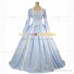 Victorian Lady Queen Colonial Princess Fairytale Dress Lace Ball Gown Baby Blue