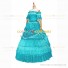 Classic Victorian Steampunk Ruffles Herrlich Sky Blue Ball Gown Dress